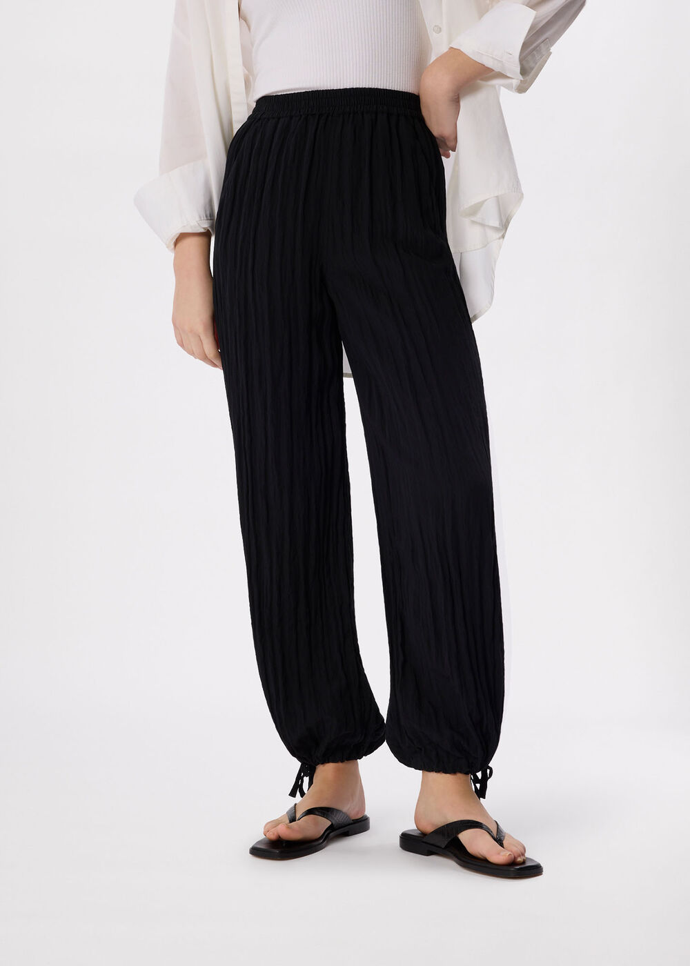 Relaxed Tie Hem Trouser