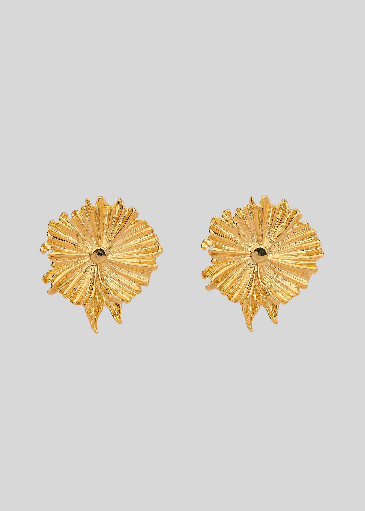 Textured Flower Earring Gold/Multi