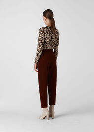 Leopard Print Crew Neck Knit Leopard Print