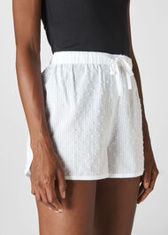 Stripe Dobby Pyjama Short White