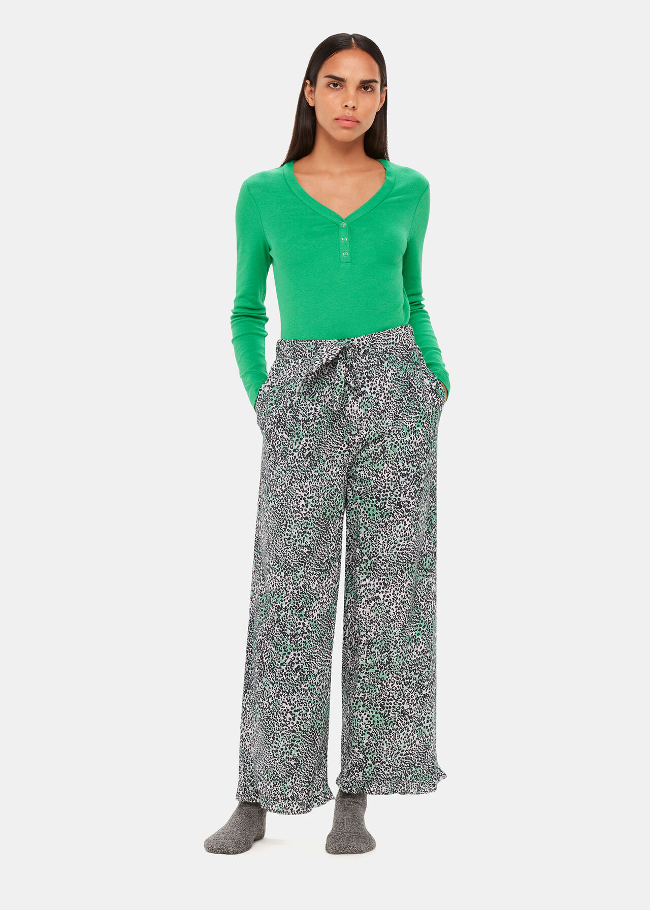 V Neck Pyjama Top