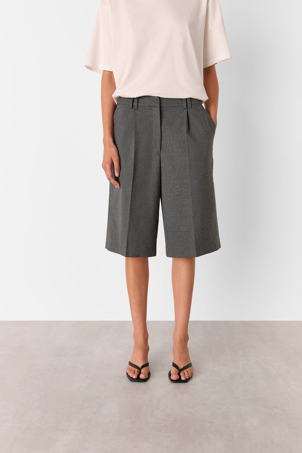 Formal Pleat Front City Short