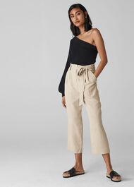 Paper Bag Belted Trouser Neutral