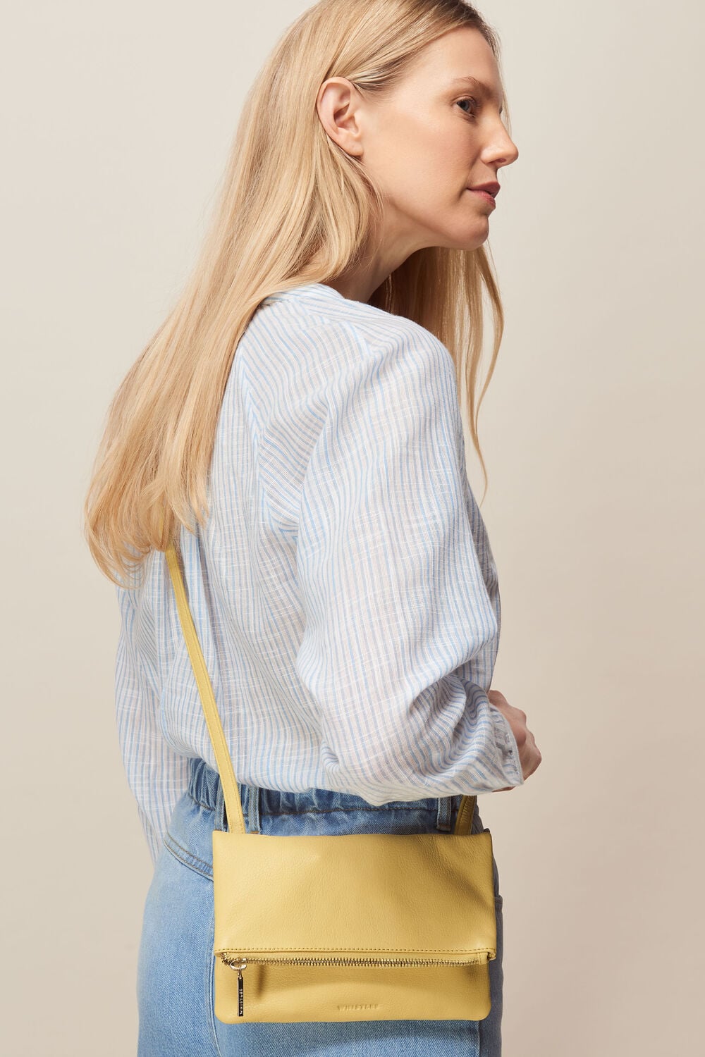 Issy Mini Foldover Bag Lemon