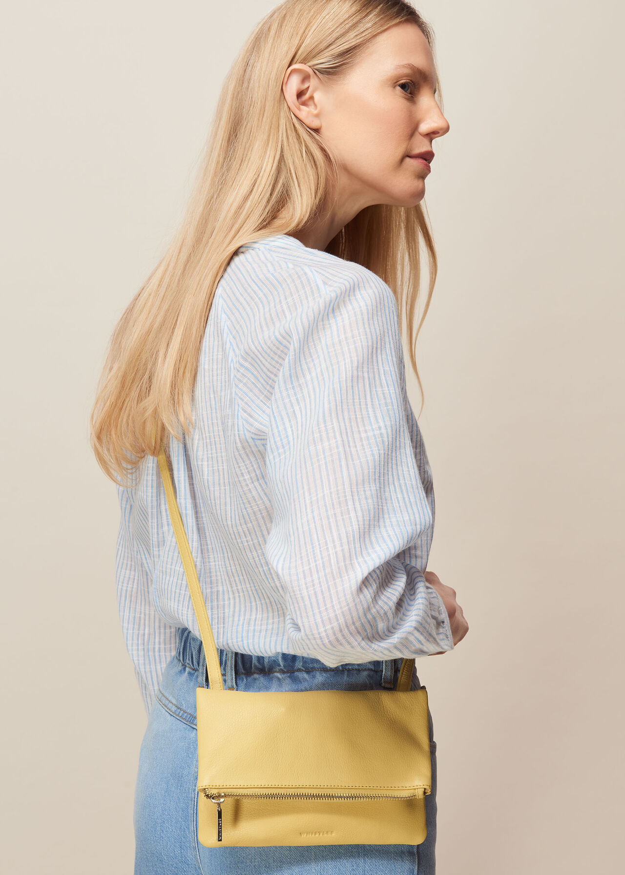 Issy Mini Foldover Bag Lemon