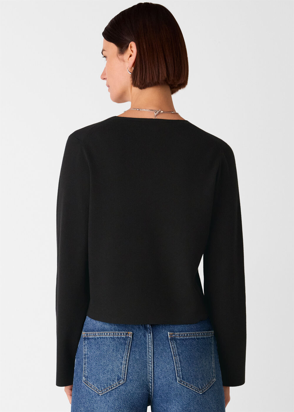 V Neck Button Front Cardigan