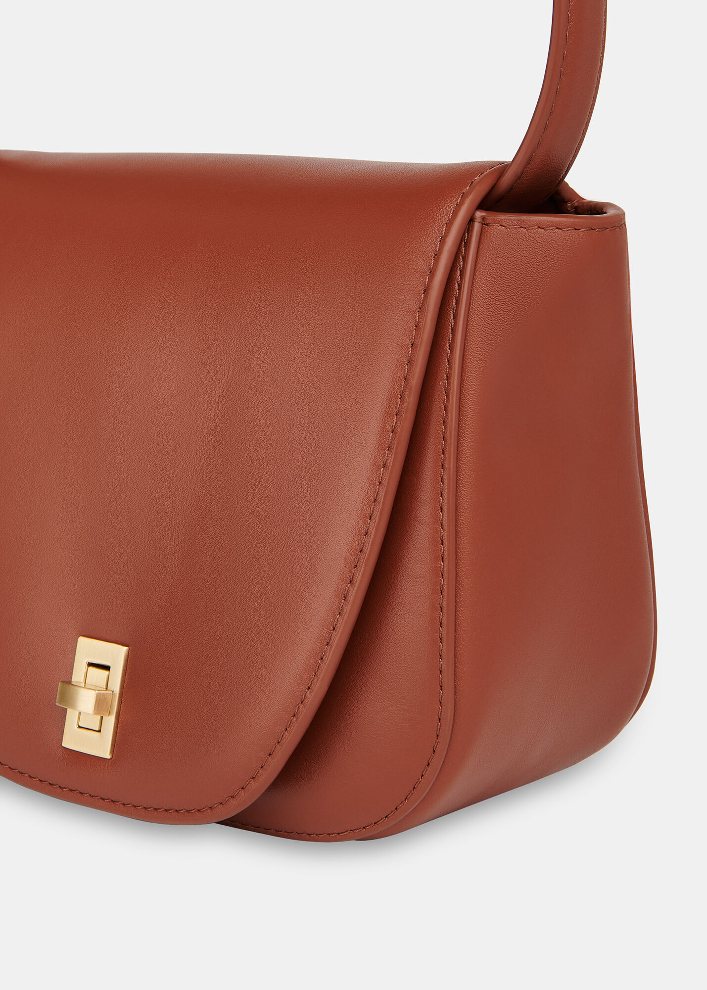 Brown Carlota Turnlock Satchel | WHISTLES | Whistles US |