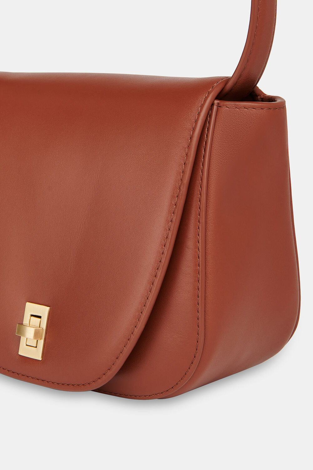 Brown Carlota Turnlock Satchel