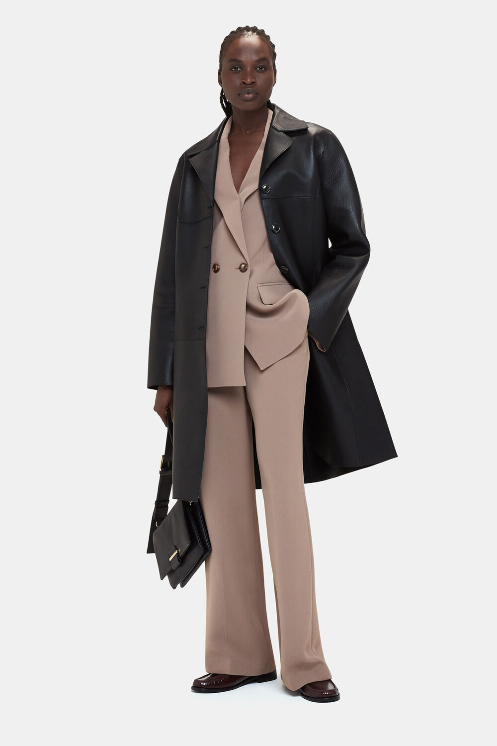 Taupe Nina Double Breasted Blazer
