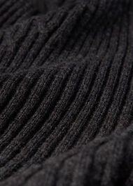 V Neck Cable Ribbed Knit Dress