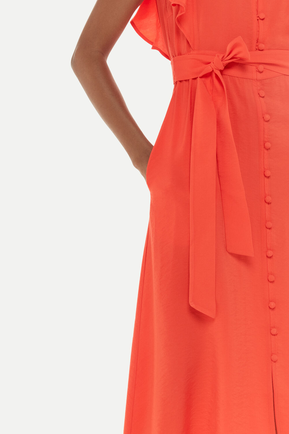Sophie Frill Sleeve Midi Dress