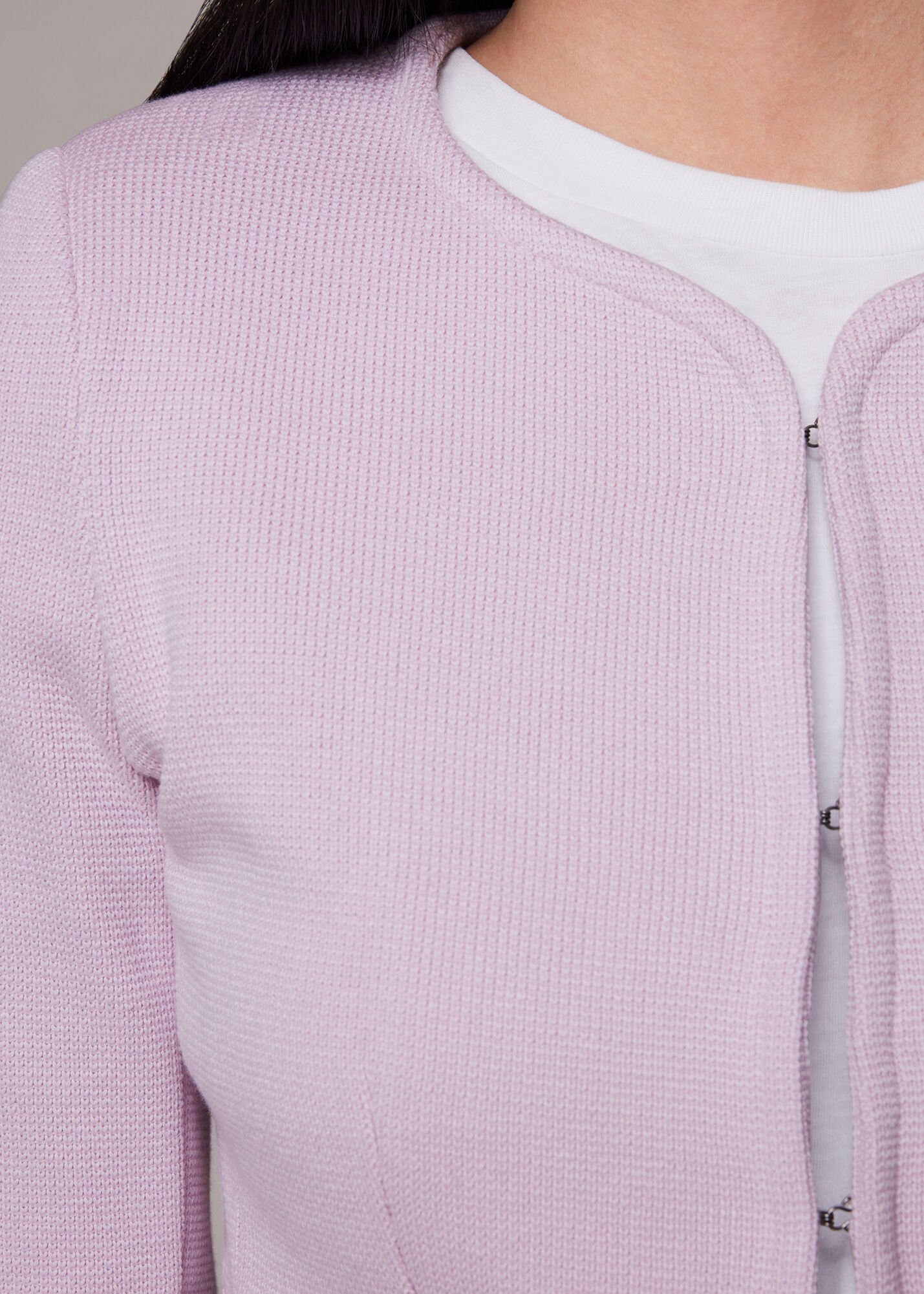 Whistles pink jersey jacket discount