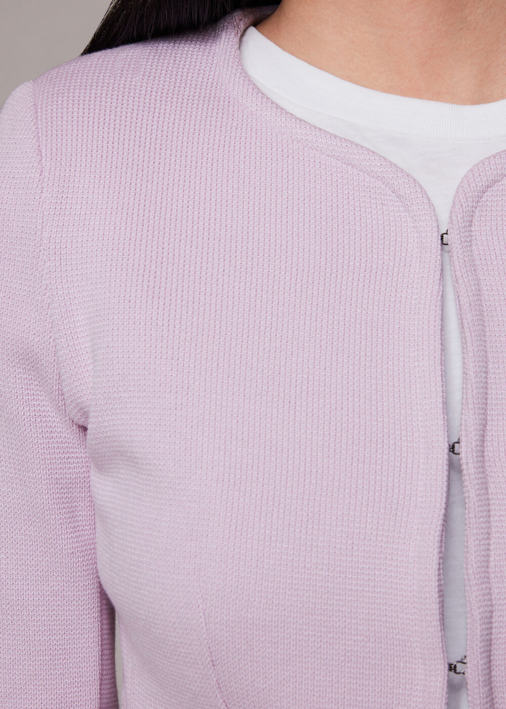 Jersey Collarless Jacket