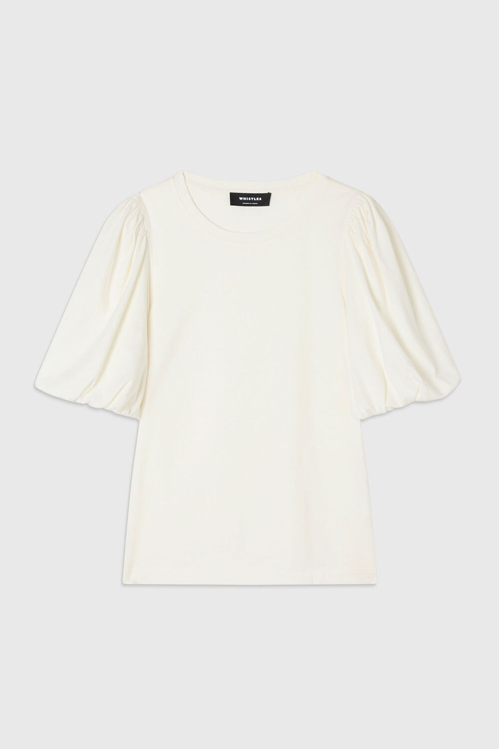 Ivory Puff Sleeve Detail Tee