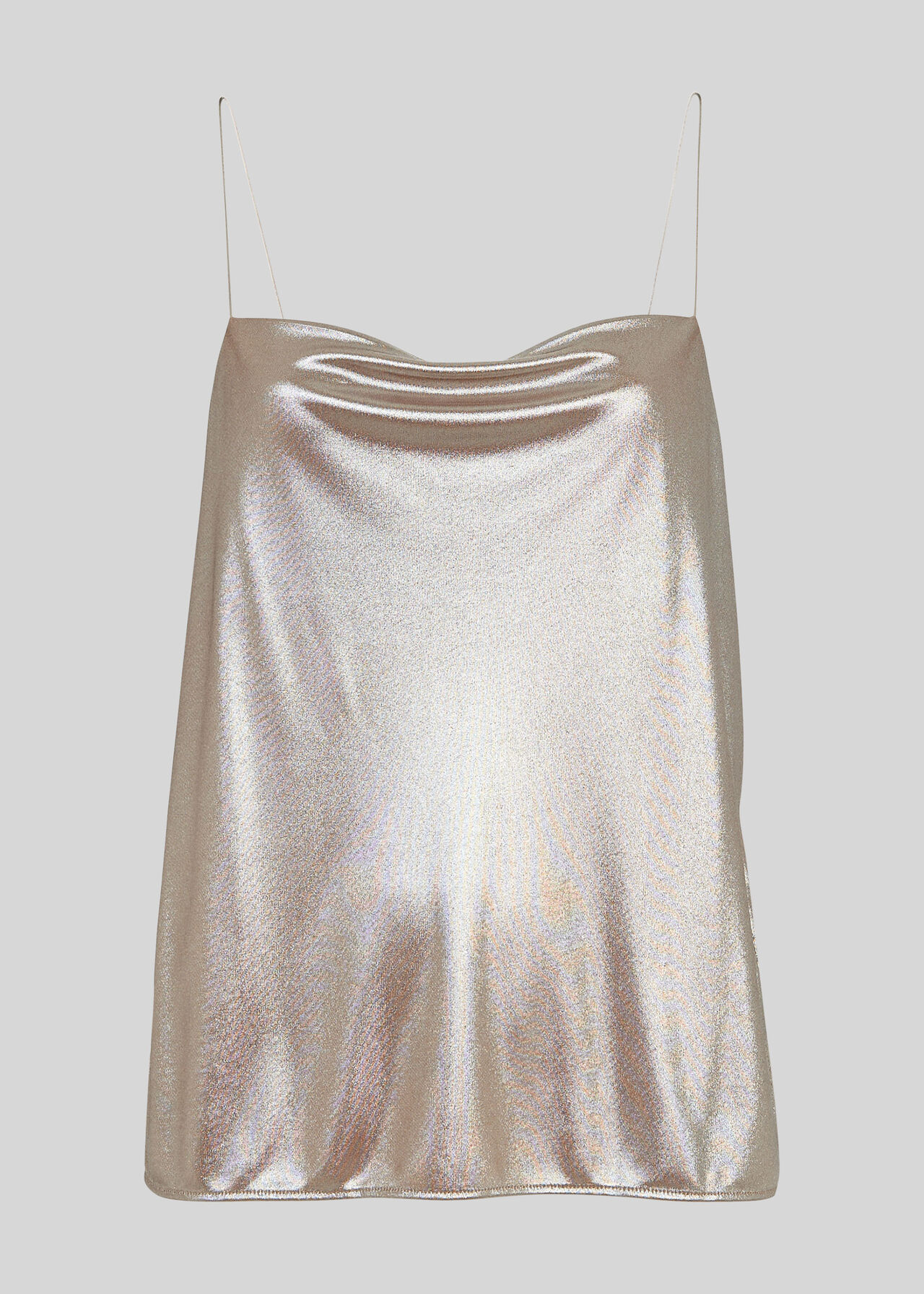 Metallic Minimal Cami Silver