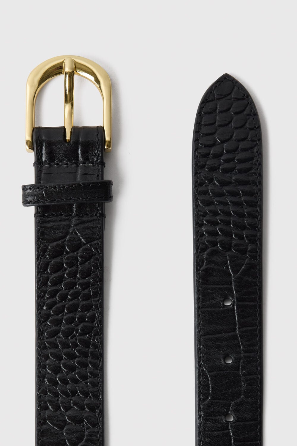 Shiny Croc Leather Belt