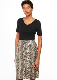 V Neck Ribbed T-Shirt