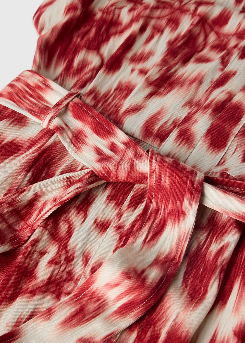 Blurred Floral Tie Jumpsuit