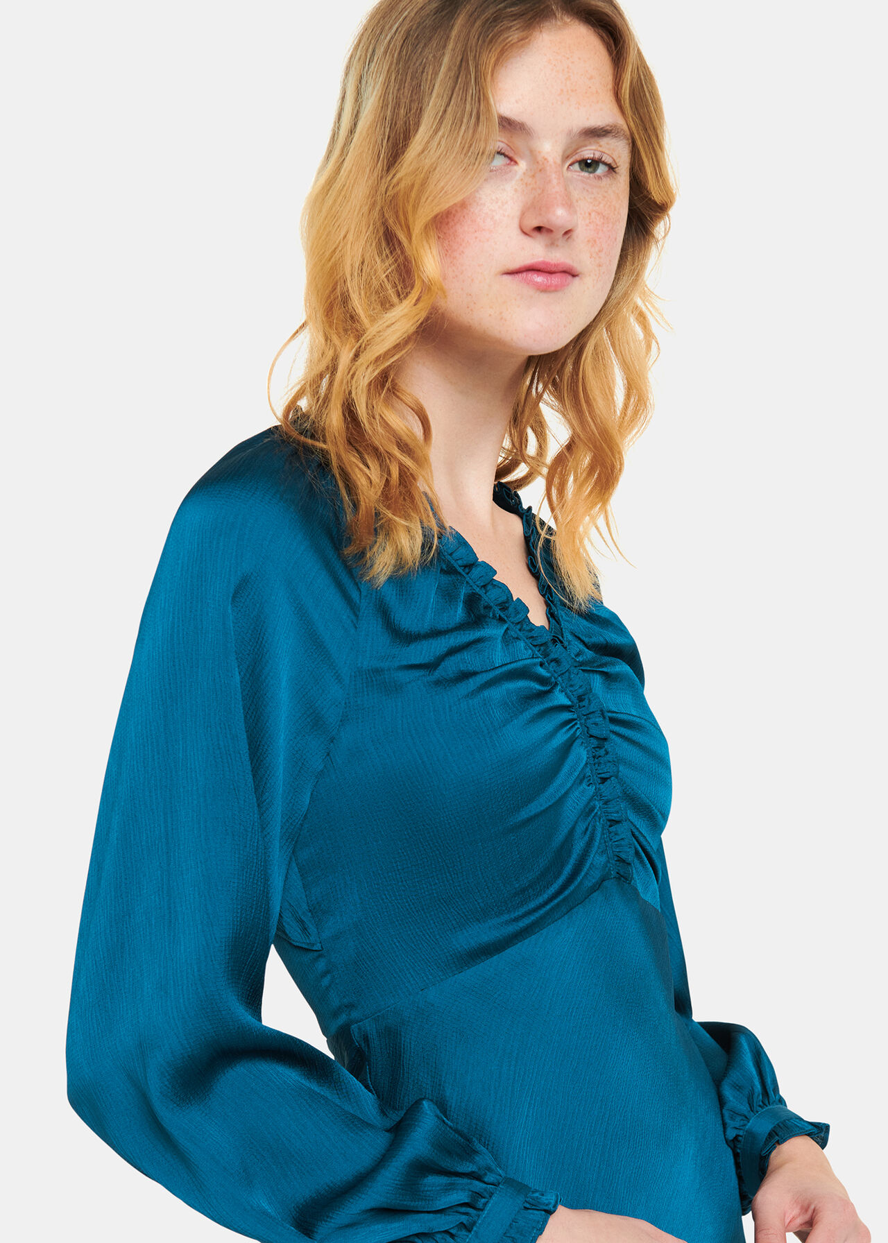 Aurora Satin Midi Dress