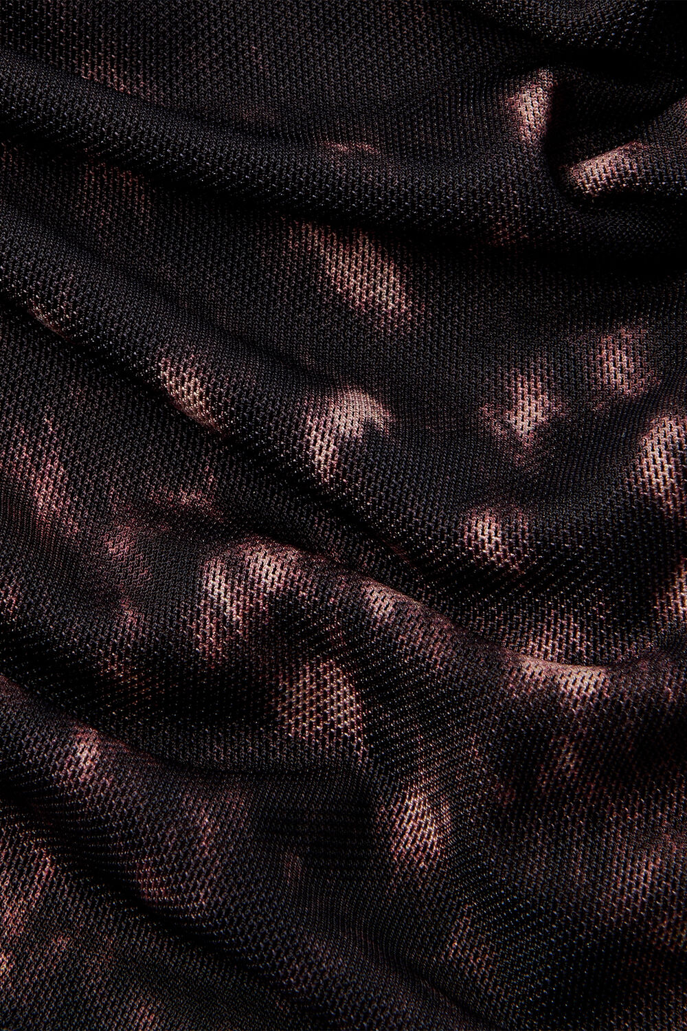 Brown Spotted Animal Mesh Top