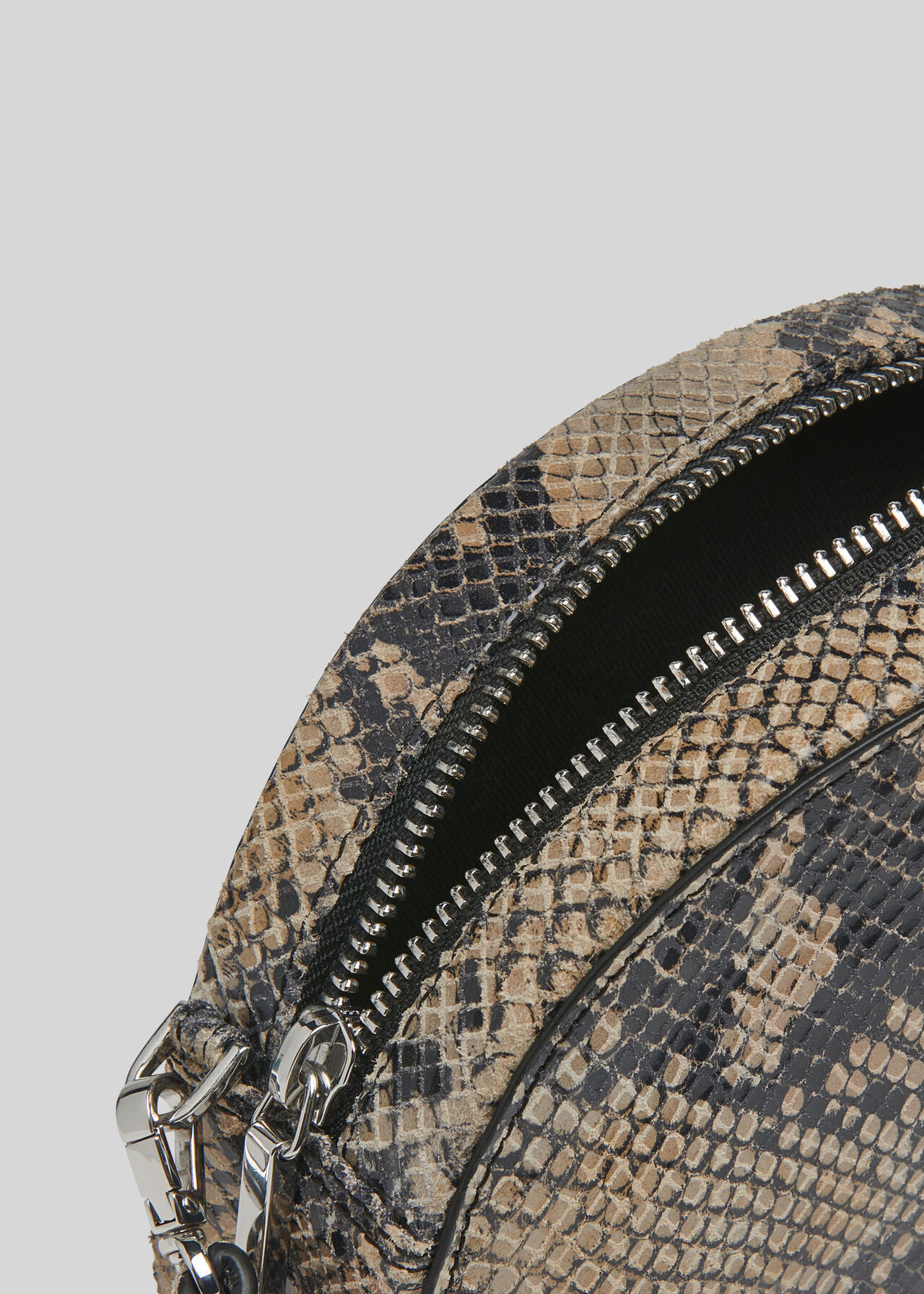 Jasmin Snake Half Moon Bag Snake Print