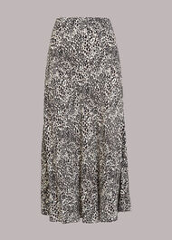 Micro Animal Bias Cut Skirt