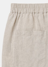 Petite Linen Barrel Trouser