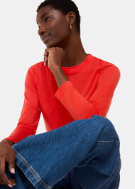 Wool Blend Crew Neck Top