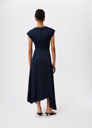 Lace Insert Asymmetric Dress