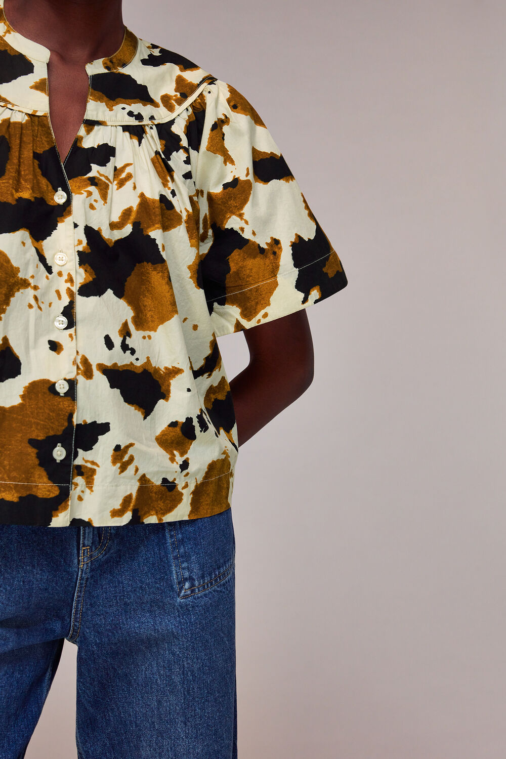 Cow Print Izzy Trapeze Top