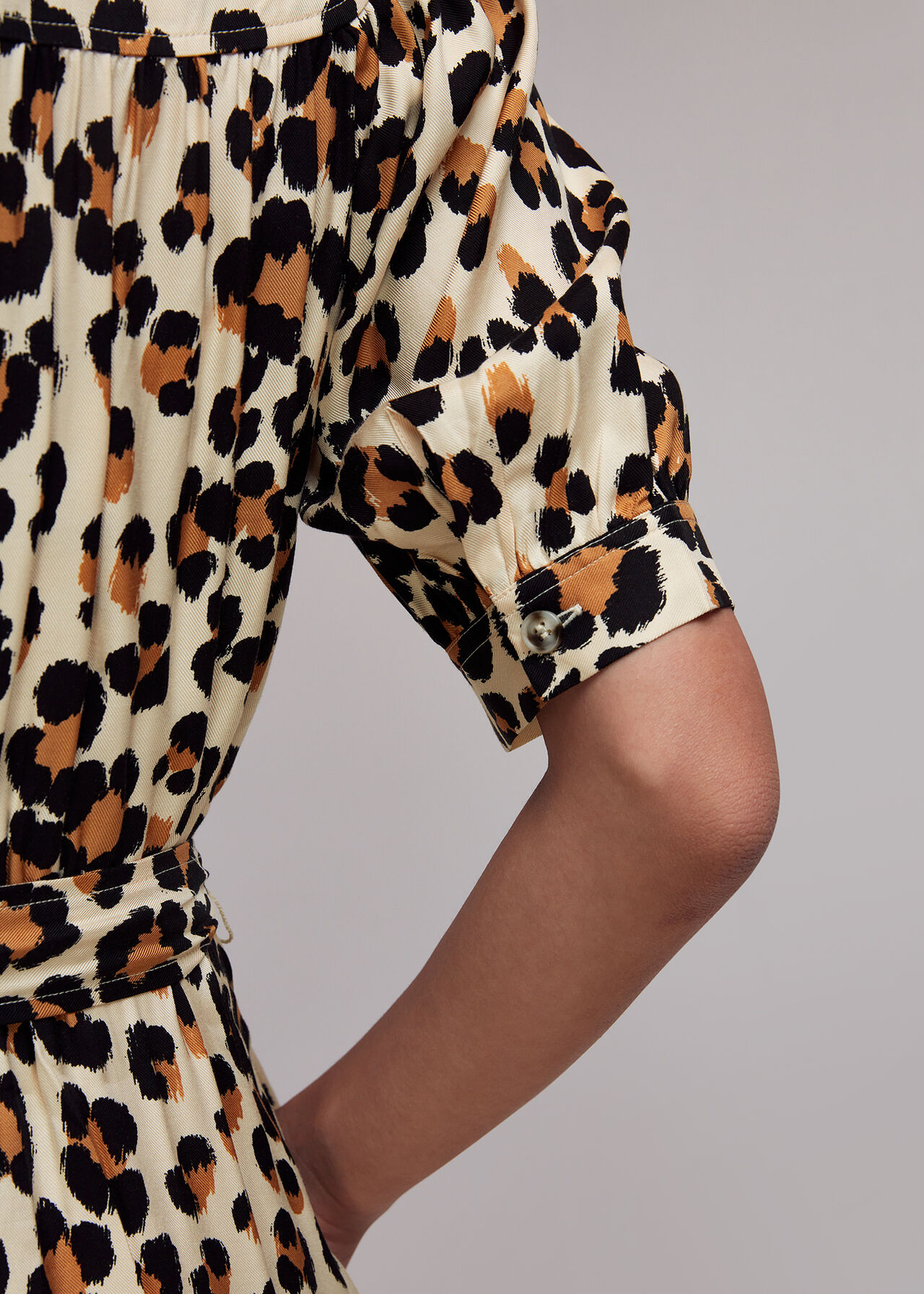 Painted Leopard Midi Dress