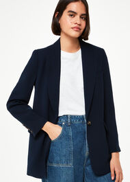 Petite Crepe Boyfriend Blazer