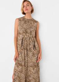 Leopard Sleeveless Midi Dress