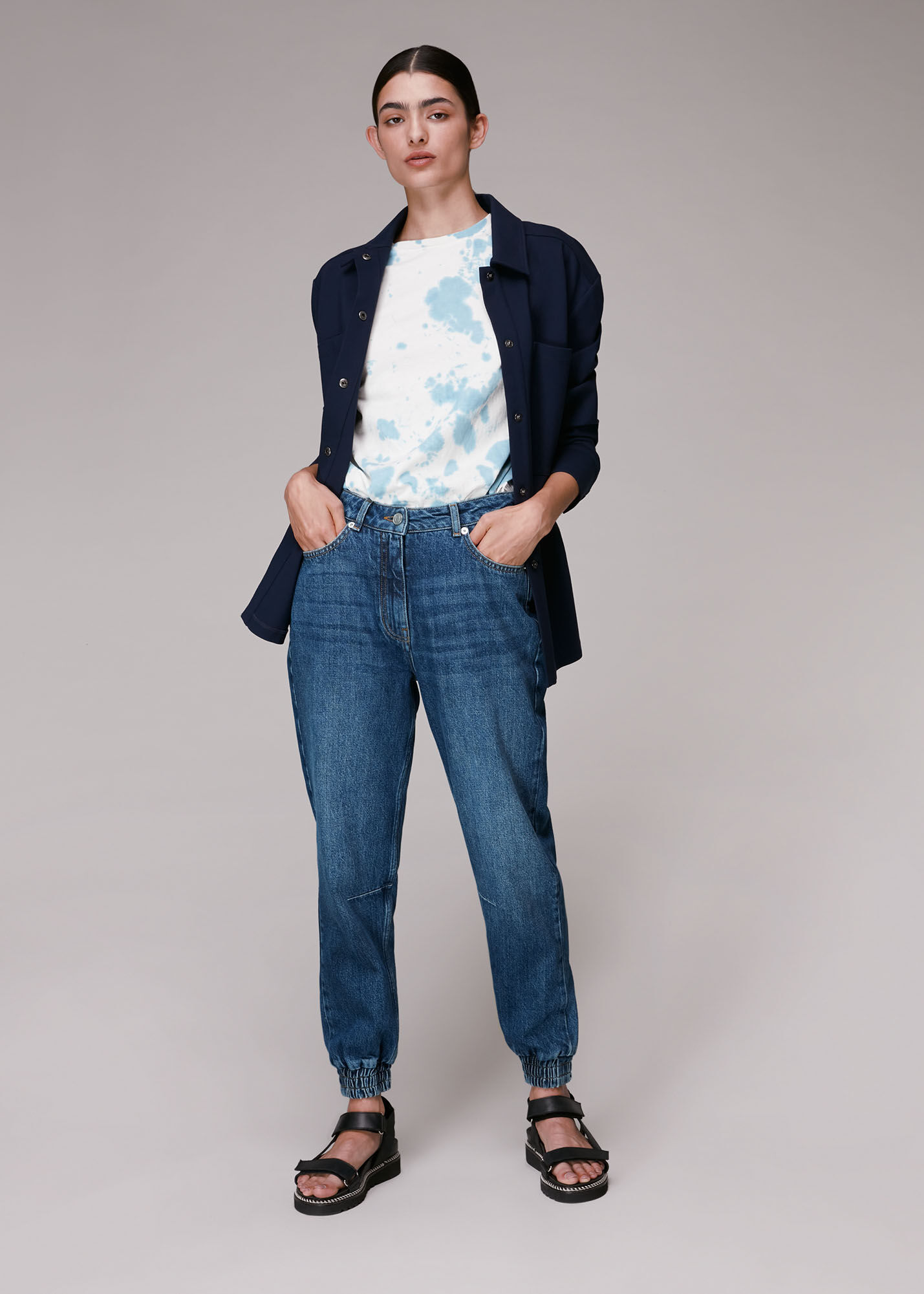 Denim Authentic Izzey Cuffed Jean WHISTLES