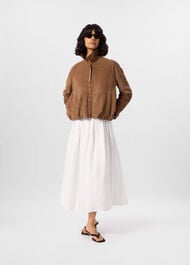 Textured Drop Waist Midi Dress