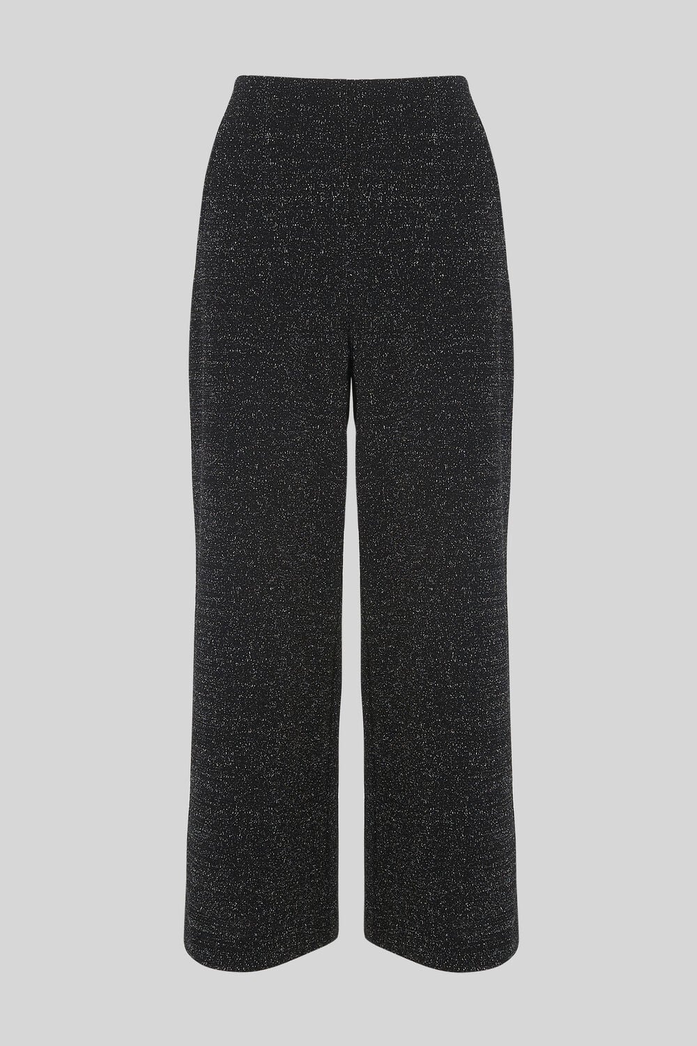 Metallic Wide Leg Trouser Black
