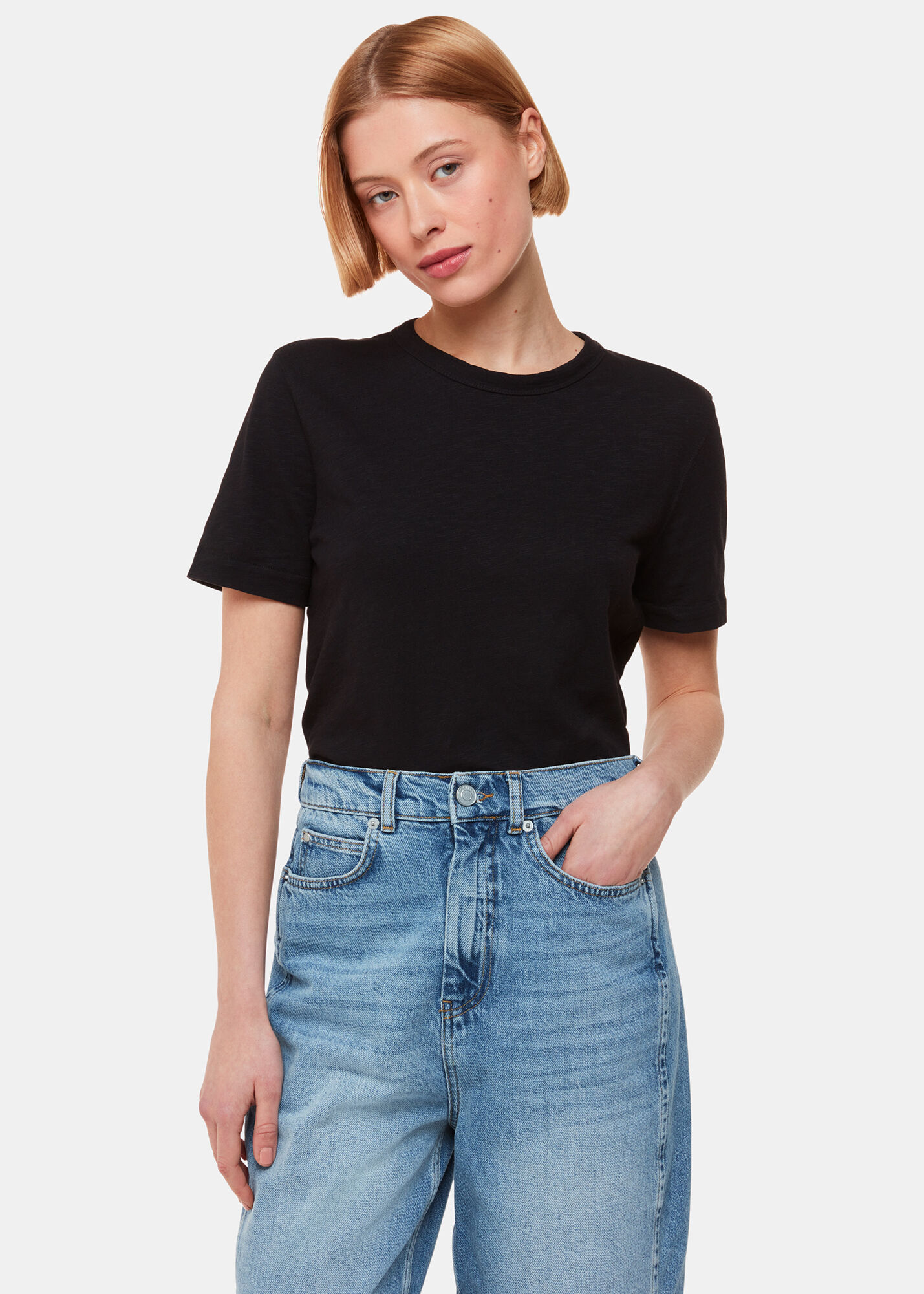 whistles barrel leg jeans blue