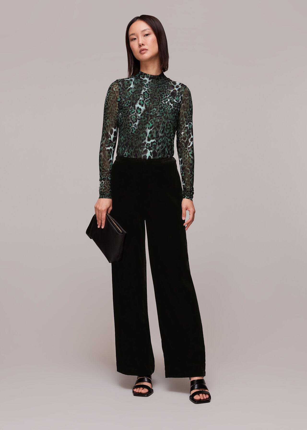 Black Velvet Full Length Trouser, WHISTLES