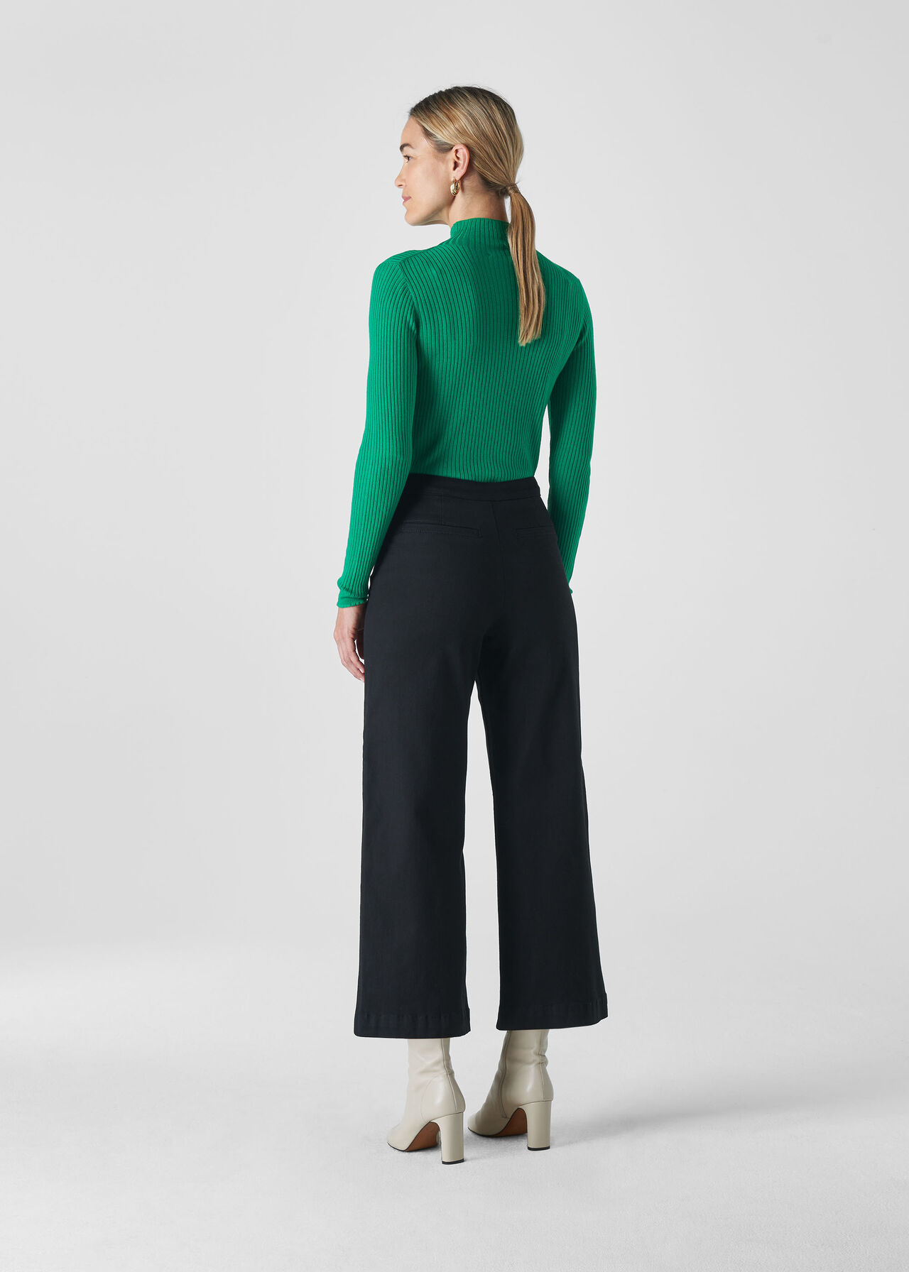 Carmen Ribbed High Neck Knit Green