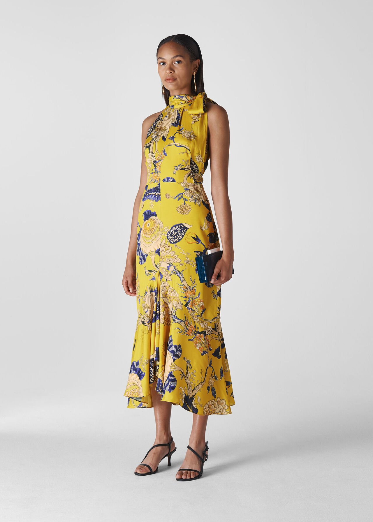 Peria Exotic Floral Dress Yellow/Multi