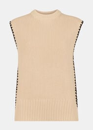 Blanket Stitch Wool Mix Tank