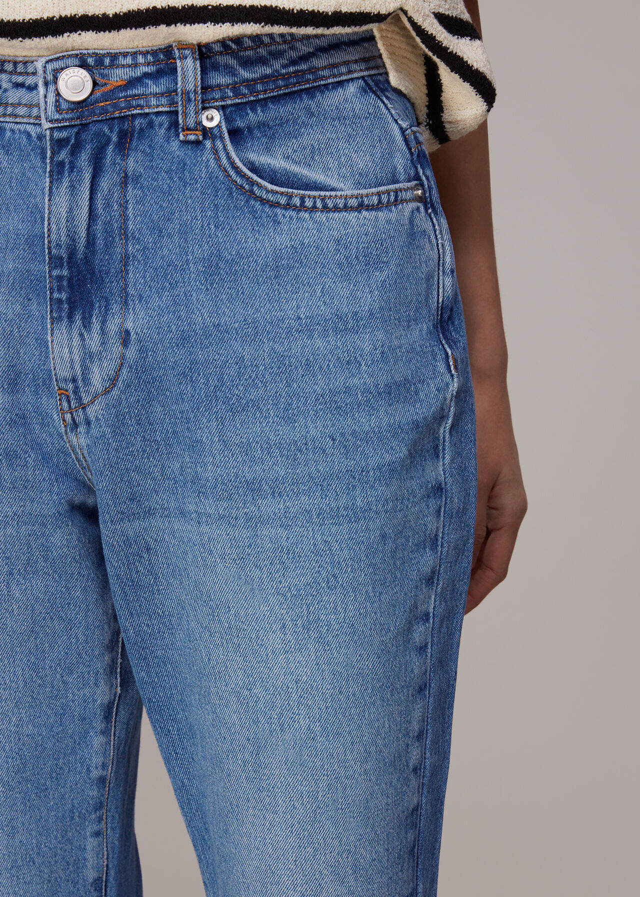 Light Wash Authentic Kick Flare Jean, WHISTLES