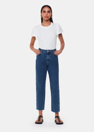 Cotton Frill Sleeve T Shirt
