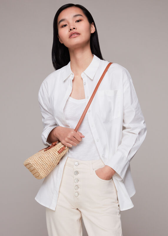 Kiki Mini Handle Straw Tote