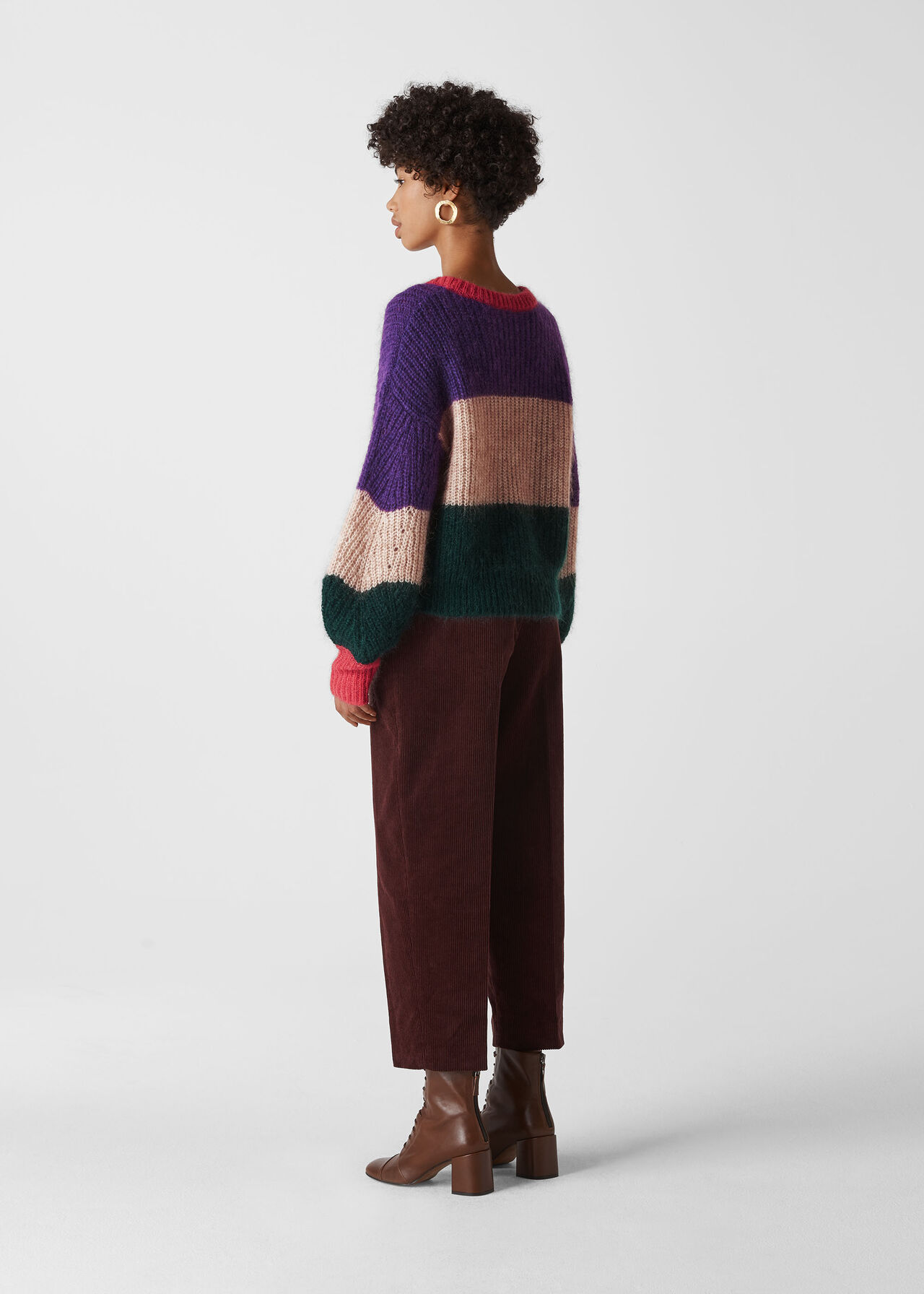 Sophia Stripe Mohair Sweater