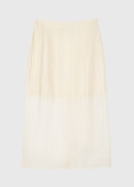 Organza Column Midi Skirt