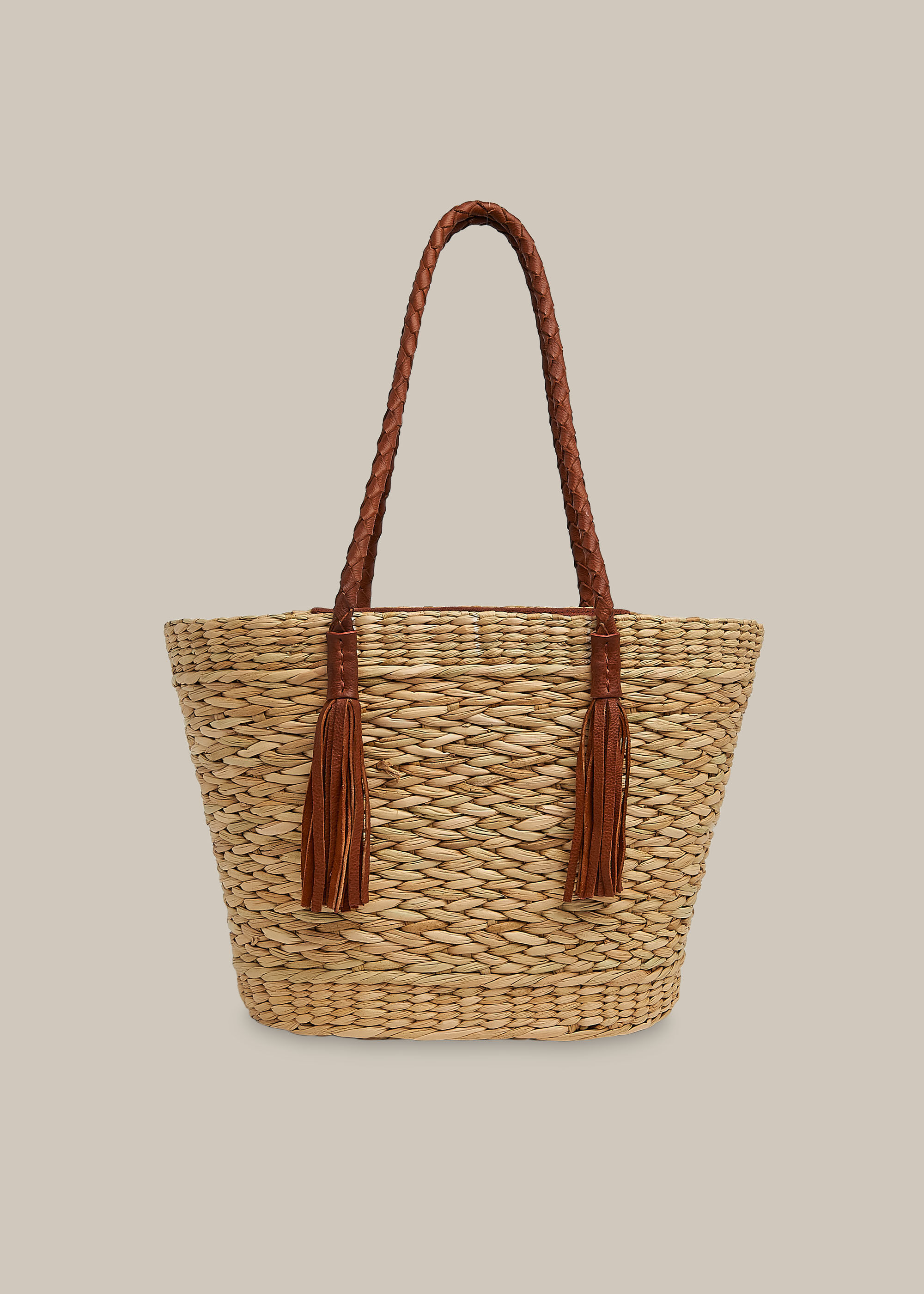 Straw tote top