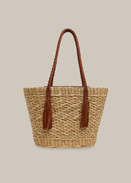 Lianne Straw Tote Neutral