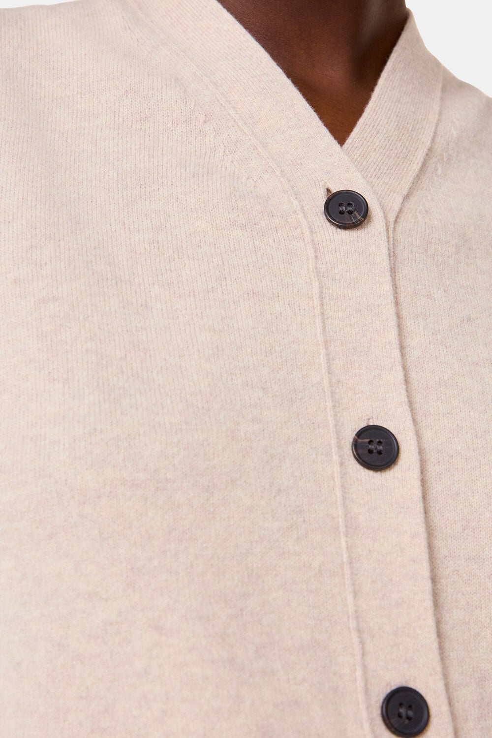 Wool V Neck Button Front Tank