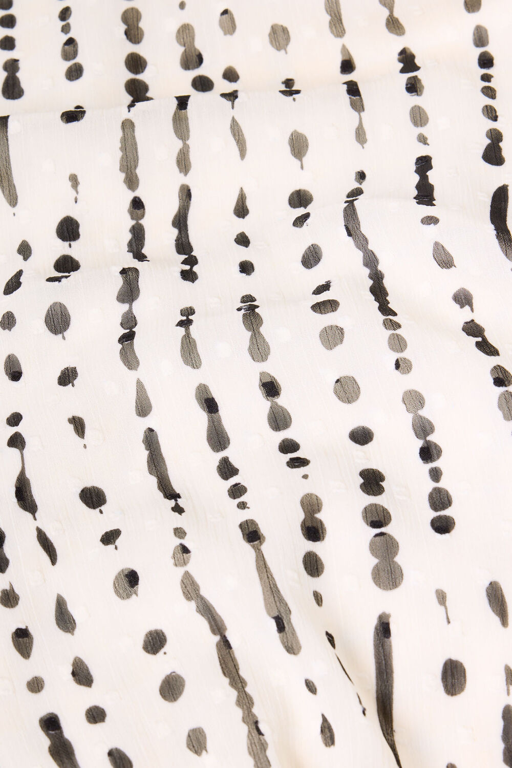White Dashed Spot Dobby Maxi Dress